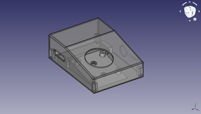 Modèle de boîte avec le thumbstick incliné